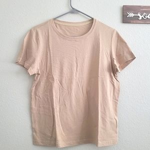 NWOT Tan Minimal T Shirt M